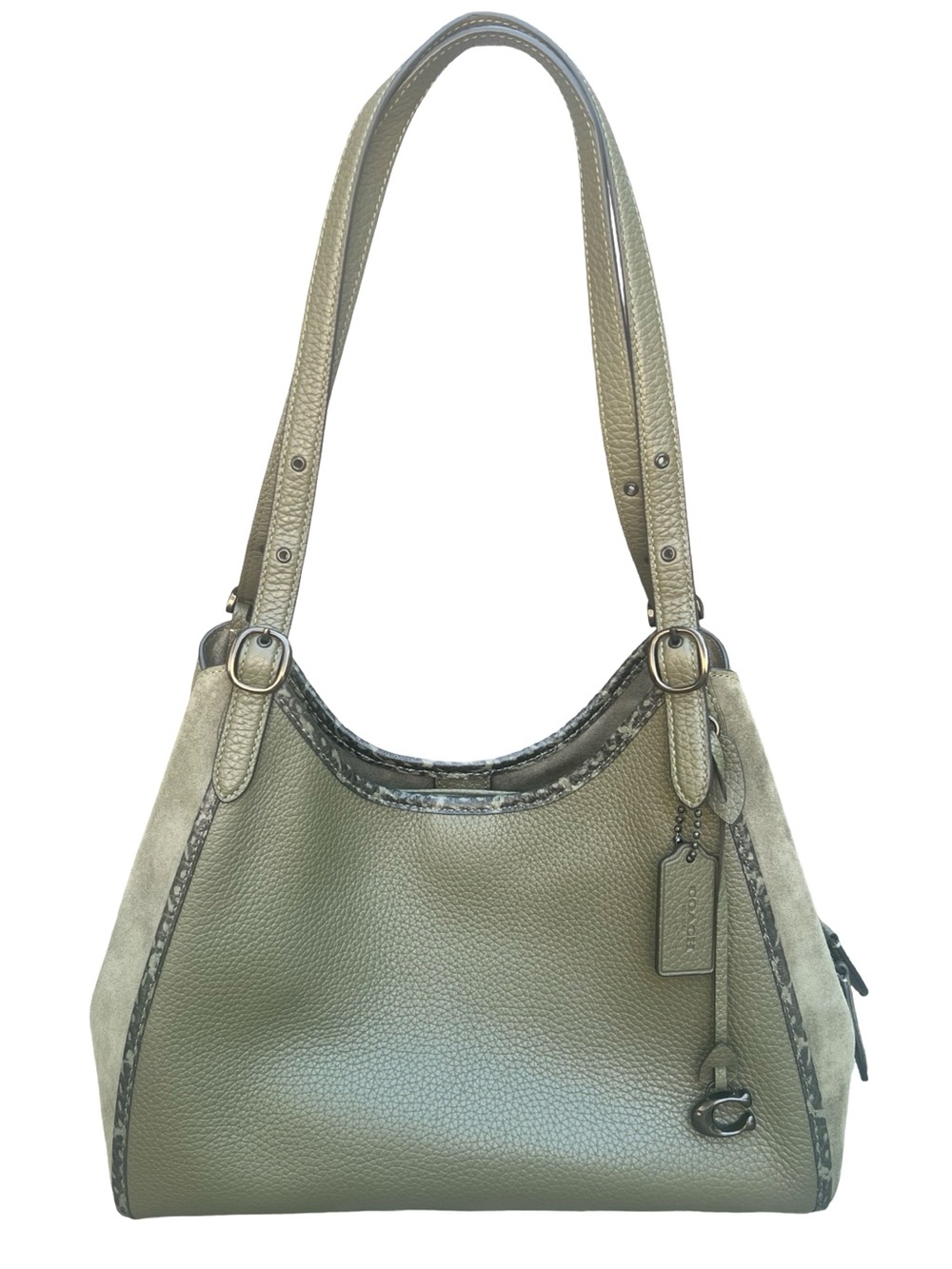 Coach Lori Shoulder Bag with Snakeskin Detail Style No. C5266 - Picture 3 of 13